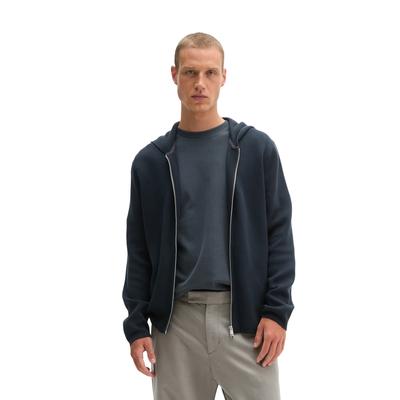 Cardigan MARC O'POLO "aus zertifizierter Bio-Baumwolle", Herren, Gr. S, peppercorn grau, Obermaterial: 100% Baumwolle, unifarben, regular fit, Strickjacken