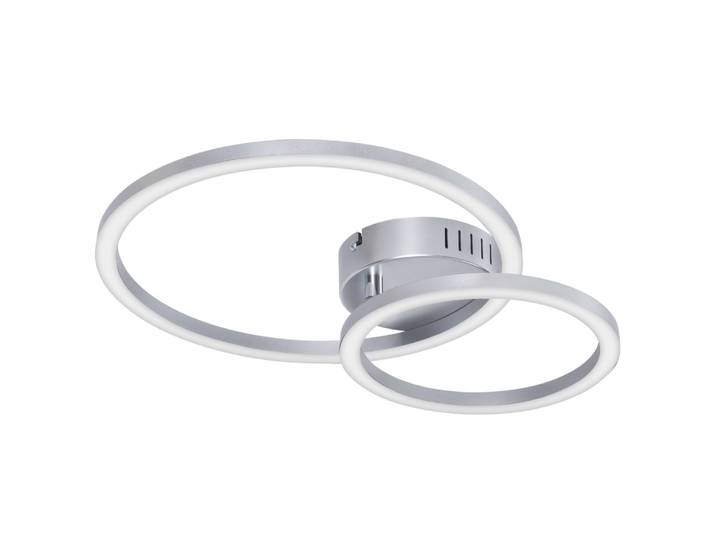 Plafonnier en plastique argenté 40.5x30x6.7cm led 4000k 23w