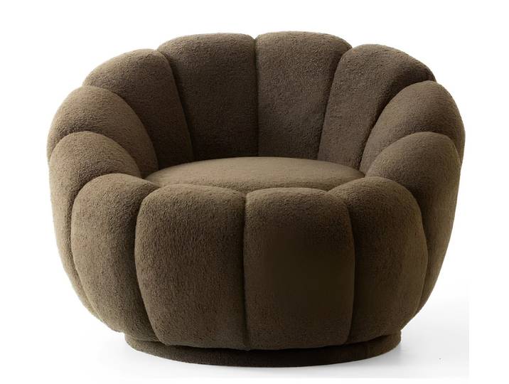 JVmoebel Sessel Eleganter Sessel Weiß/Braun im modernen minimalistischen Design (1-St)