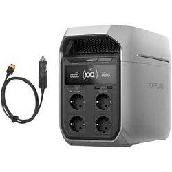 EcoFlow DELTA 3 Plus Tragbare Powerstation - DELTA 3 Plus + Ladekabel für Kfz-Bordnetz