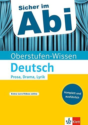 Klett Sicher im Abi Deutsch Prosa, Drama, Lyrik interpretieren (Sicher im Abi / Oberstufen-Wissen) - Preis vom 30.09.2026 09:01:18 h