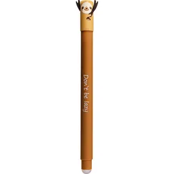 EBERHARD FABER Animal Erase it! Faultier Gelschreiber 0.7 mm, Schreibfarbe: Blau