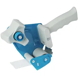 VEPATIM 3 Handabroller grau/blau mit Andrucklasche & Rollenbremse für 50mm x 66m Packband