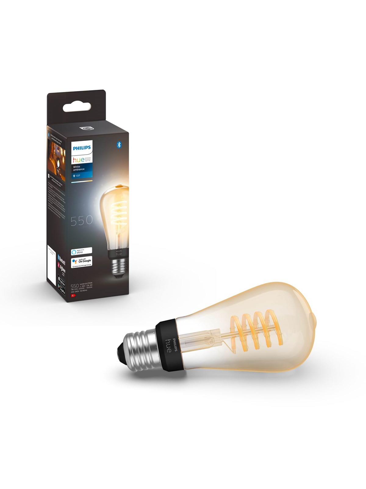 Philips Hue ST64 E27 Edison Lampe mit Glühdraht