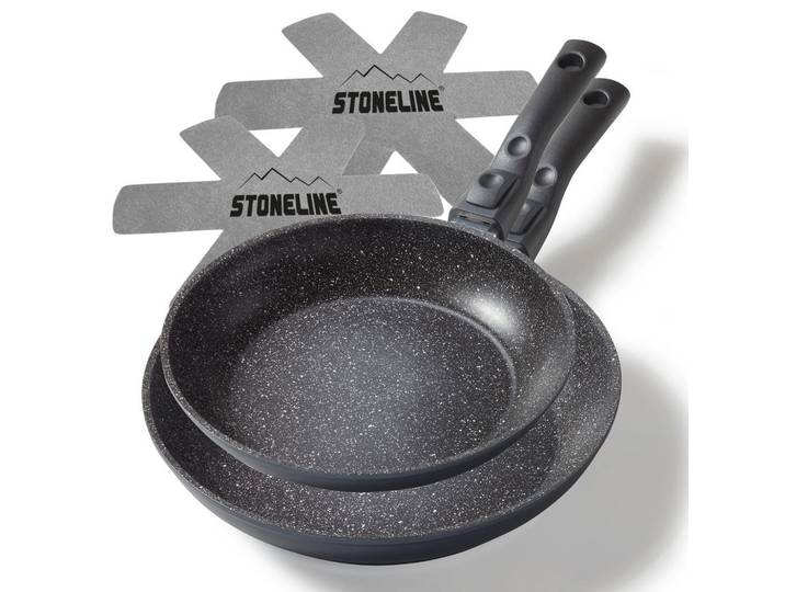Stoneline Bratpfannenset 2 Teilig, Mehrfarbig, Metall, Kochgeschirr, Pfannen