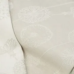 Halbleinen-Jacquard "Pusteblumen", leinen/natur