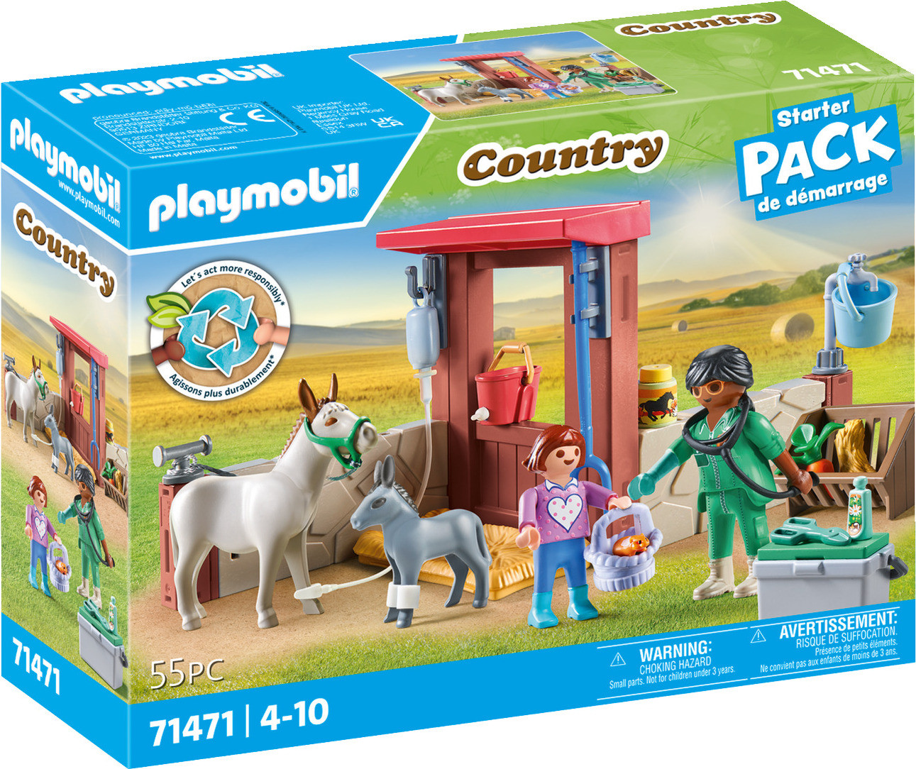 Playmobil 71471 Country Farm met boerderijdieren, 55 stuks