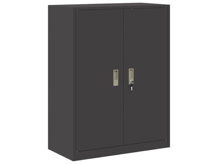 HGBNMER Aufbewahrungsschrank Schwarz 80 x 40 x 105 cm Stahl Abschließbare Türen, effizientes Lagendesign, pulverbeschichtete Oberfläche, pflegeleicht, industrieller Stil,