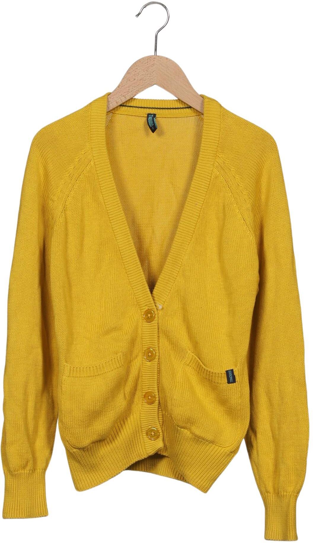 Tranquillo Damen Strickjacke, Gelb, Gr. S, Baumwolle - Second Hand