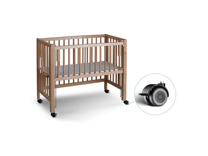 tiSsi Beistellbett Sophie, Buche, Holz, Buche, massiv, 94x46x42 cm, höhenverstellbar, sehr stabil, Babymöbel, Babybetten, Beistellbetten