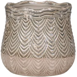 Chic Antique Valence Übertopf, H12/D12 cm, staubig grün