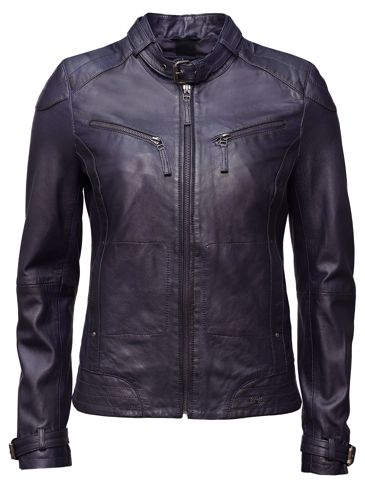 Lederjacke MAZE "Lederjacke 31Ryana", Damen, Gr. XXL, lila, Jacken Lederjacke