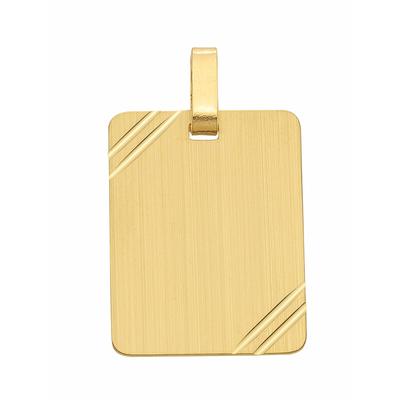 Kettenanhänger ADELIA´S "333 Gold Gravurplatte Anhänger", gold, Schmuckanhänger, Damen, Gold, Kettenanhänger, 333 Gold Goldschmuck für Damen