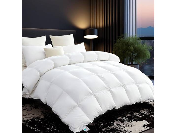 Couette en duvet d'oie 75% King Size, couette de literie de Style hôtel avec puissance de remplissage de plus de 850, 1200TC, moelleuse et ultra douce pour toutes saisons