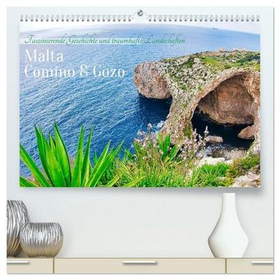 Malta, Comino & Gozo (hochwertiger Premium Wandkalender 2026 DIN A2 quer), Kunstdruck in Hochglanz