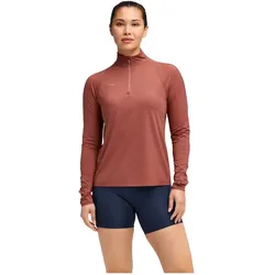 Hoka, Damen, Sportshirt, Laufshirt langarm Damen GlideTech Quarter Zip - rouge (M), Rot