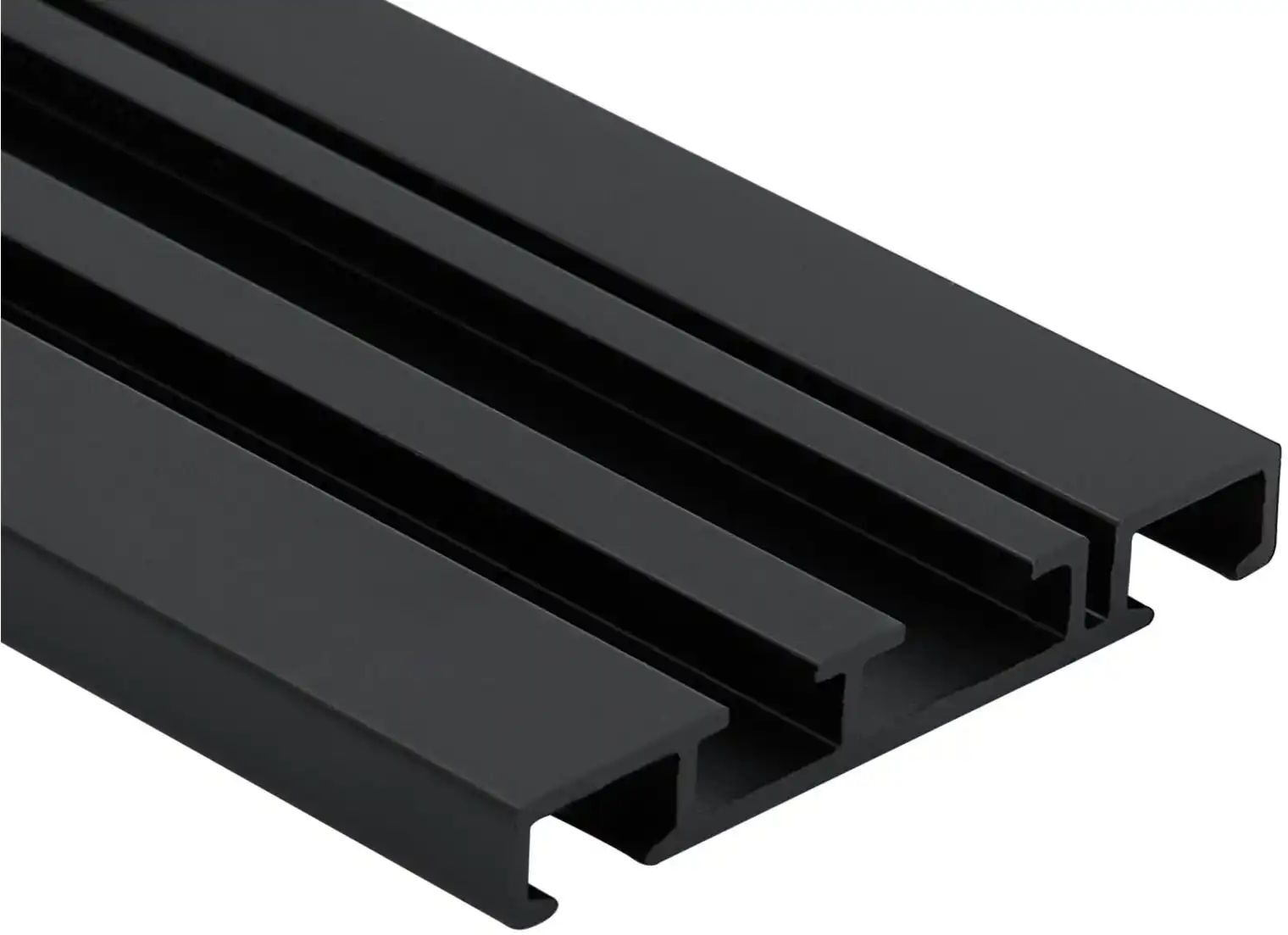 Mydeco Vorhangschiene Level 2-Lauf   ¦ schwarz ¦ Aluminium ¦ Maße (cm): B: 250