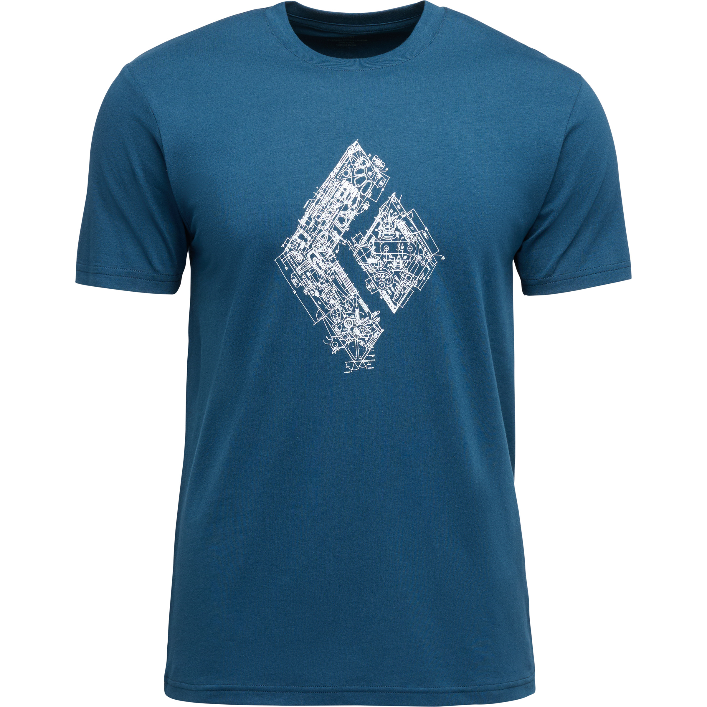 Black Diamond Engineered Diamond Herren T-Shirts blau Größe L Lifestyle Hautfreundlich
