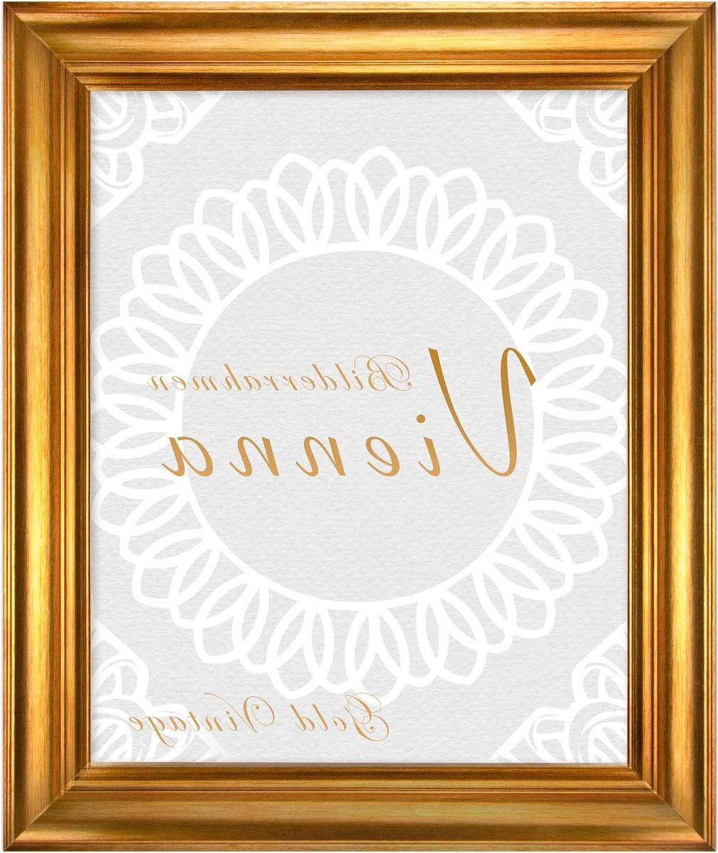 Fotolijst Hout - Vintage Wandlijst - Goud Vintage - 60 x 85 cm