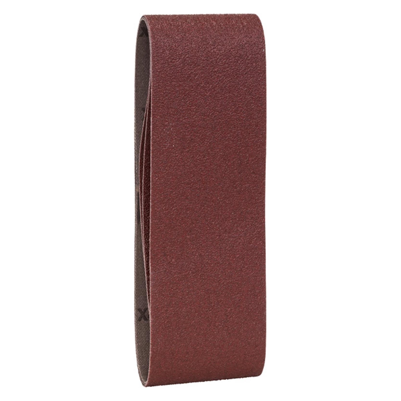 Bosch Zubehör 3tlg. Schleifband-Set für Bandschleifer, rote Qualität K = 60, 80, 100 (60) (2609256192)