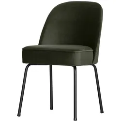 Esszimmerstuhl Vogue Samt, modernes Design, dunkelgrün, gepolstert und bequem für Dein Zuhause