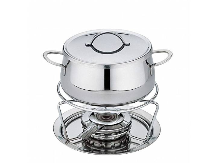 Spring 2621406018 Swiss Eco Fondue-Garnitur, Edelstahl, silber, 27,2 x 28,8 x 30,4 cm
