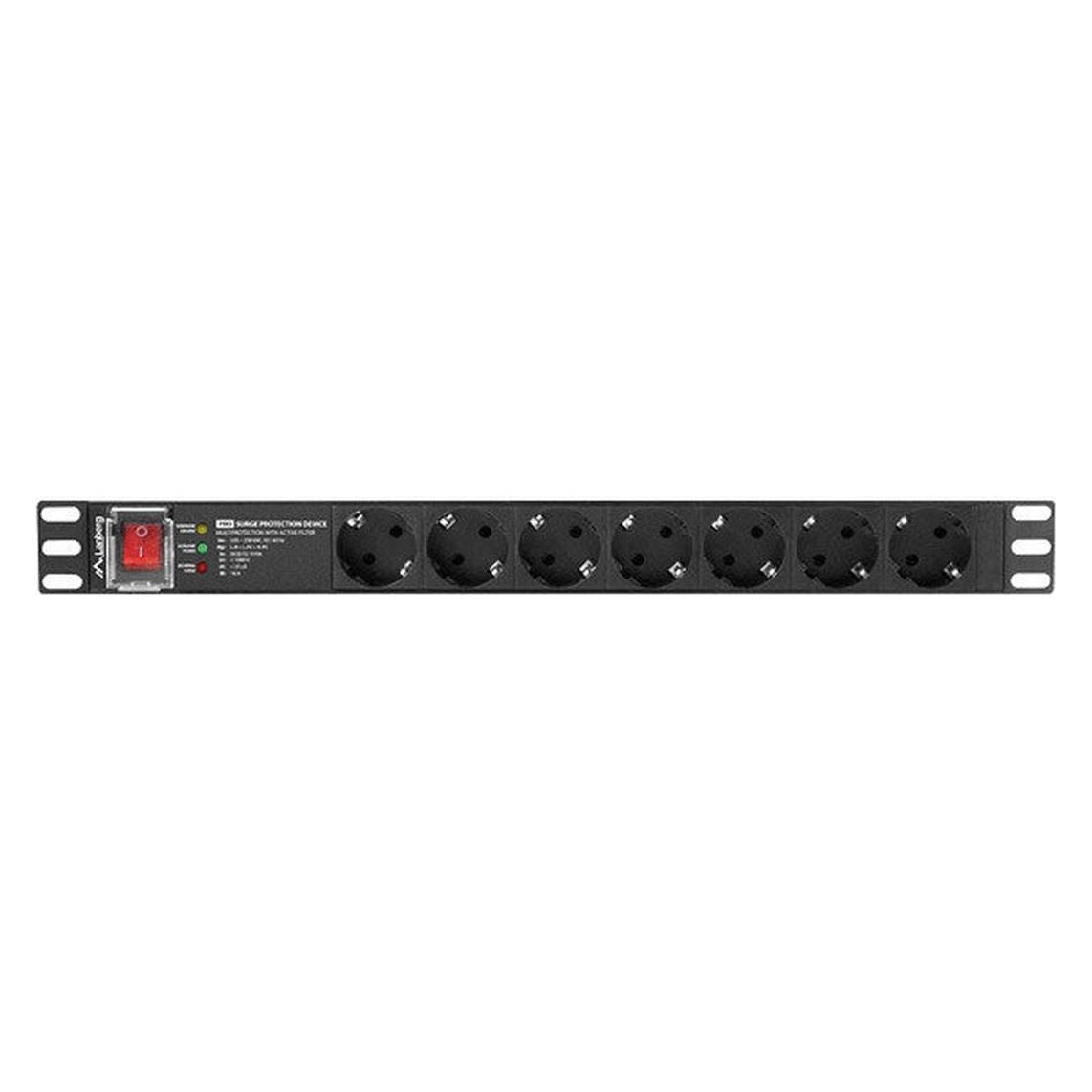 Lanberg PDU-PRO-07F-0200-BK Stromverteilereinheit (PDU) 6 AC-Ausgänge 1U (PDU-PRO-07F-0200-BK)