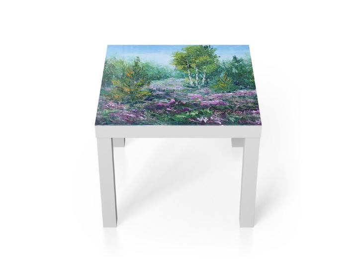 DEQORI Couchtisch 'Lebendiger Waldmorgen', Glas Beistelltisch Glastisch modern