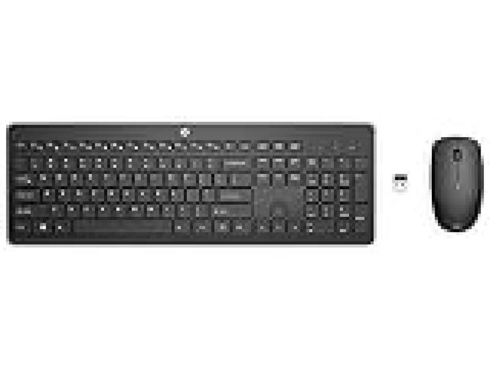 HP 235 - Kit Clavier et Souris - Disposition 3 Zones, Low Profile Key Travel - Full Size - sans Fil - 2,4 GHz - Allemand - Noir - Smart Buy