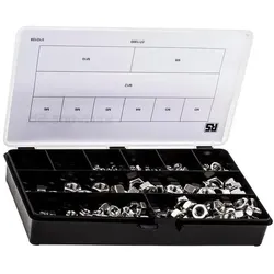 RS PRO, Muttern + Unterlegscheiben, Muttern Sortiment A4 M3 - M12 (M10, M12, M3, M4, M5, M6, M8)