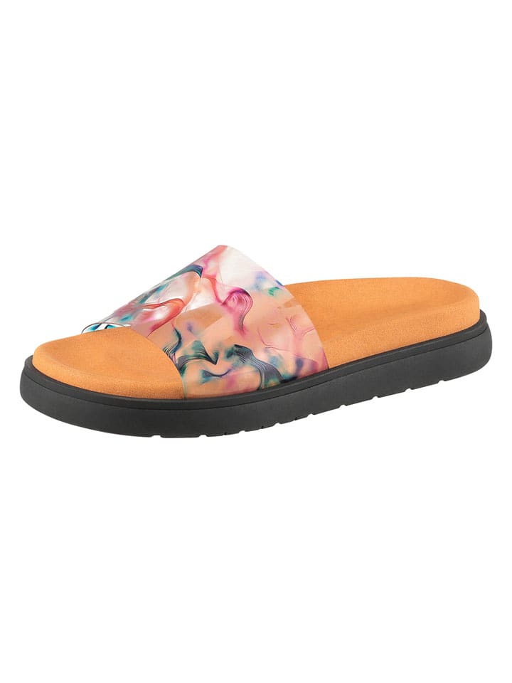 Heine Pantoletten in Bunt/ Orange - 41