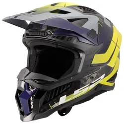 LS2 Crosshelm MX703 X-Force L Grau / Neongelb Galuo