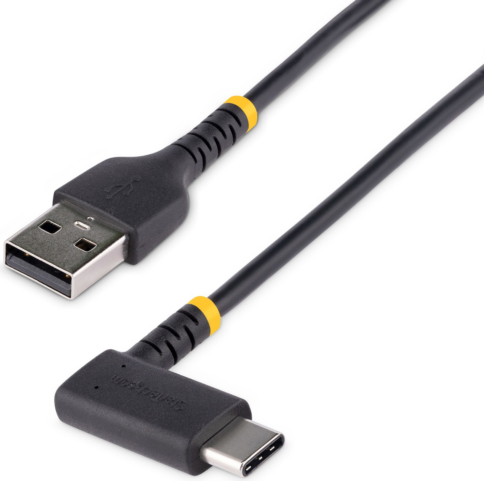 StarTech.com USB-A naar USB-C oplaadkabel met rechte hoek, 30 cm, 3A, aramidevezel, R2ACR-30C-USB-CAB