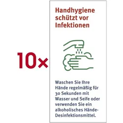 Marahrens Aufkleber »Handhygiene schützt vor Infektionen« 7 x 15 cm, 10 Stück mehrfarbig, 7x15 cm