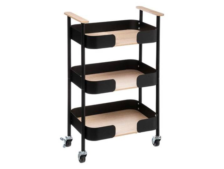 Desserte 3 niveaux avec roulettes Hauteur 74.6 cm Atmosphéra