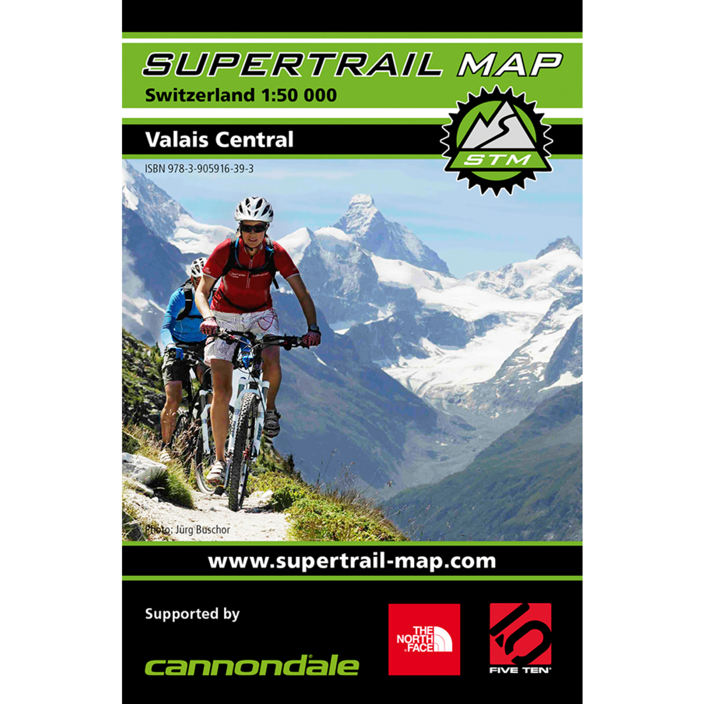 Supertrail Map Valais Central - MTB Topografische Karten