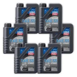 6x Motoröl LIQUI MOLY 1572 Motorbike HD-Classic SAE 50 Street Mineralisch 1 Liter