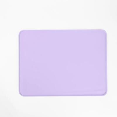 Uplift Treasures Waterproof Silicone Pet Feeding Mat With Raised Edge lilac