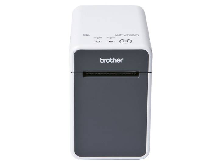 Brother TD-2135N - Imprimante d'étiquettes de bureau, Thermique directe, 300 x 300 DPI, 152,4 mm/sec, Avec fil &sans fil, Gris, Blanc