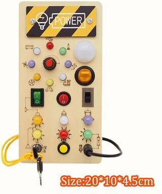 Inspired Living Montessori Busy Board Steering Wheel Dashboard With Lights & Switches Portable Driving Activity Toy my10082h