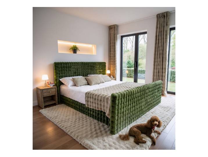 Kaiser Möbel Boxspringbett mit bettkasten, matratze, topper, BLANKET stoff Bubble, Bettkasten und Topper, inklusive Matratze, Mehrere Dimensionen