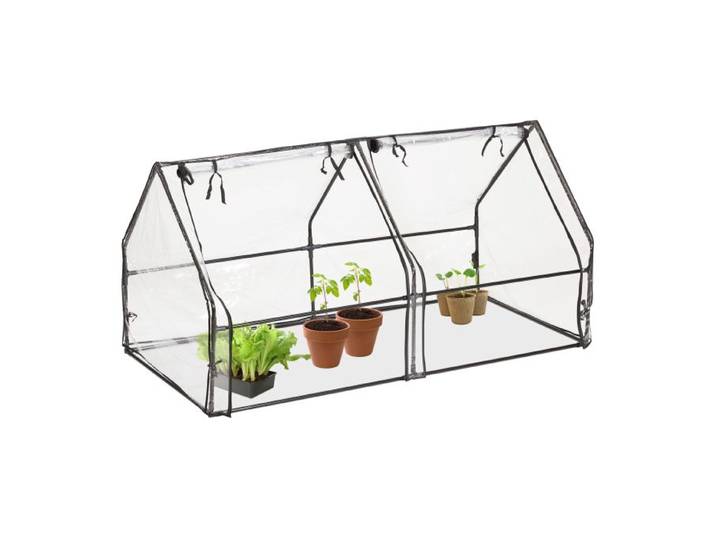 Relaxdays Folienfrühbeet PVC mit 2 Türen