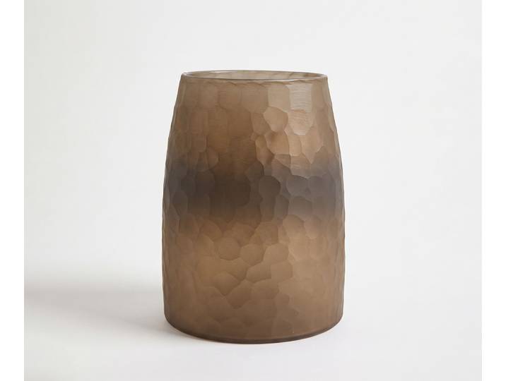 Vase Facetta l19 x P19 x H25 cm Verre Aurum Fait main