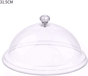 Inspire Picks Creative Acrylic Cake & Fruit Display Stand With Dust Cover 31.5cm