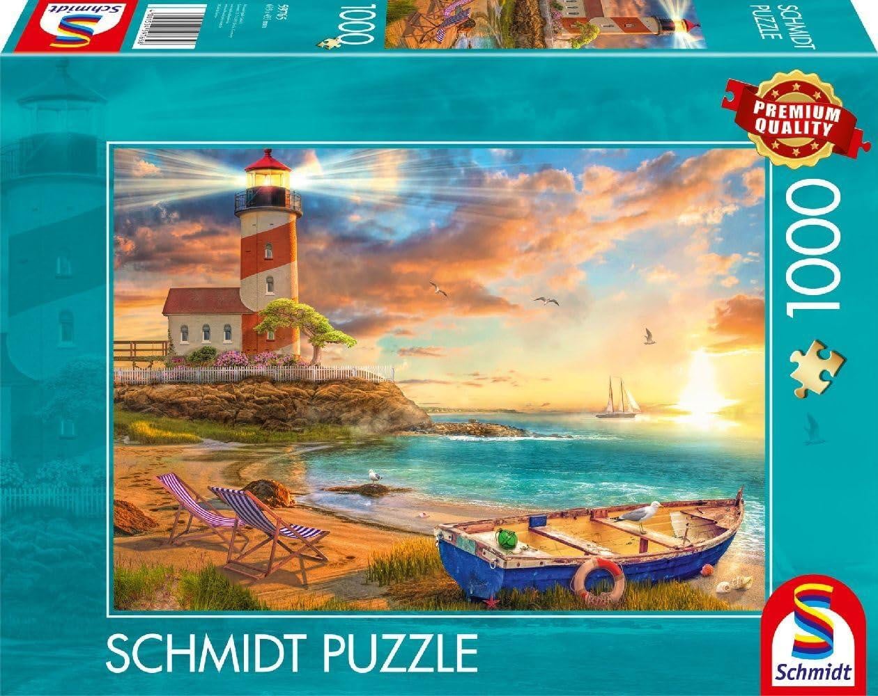 Schmidt Spiele Puzzel Zonsondergang in de vuurtorenbaai