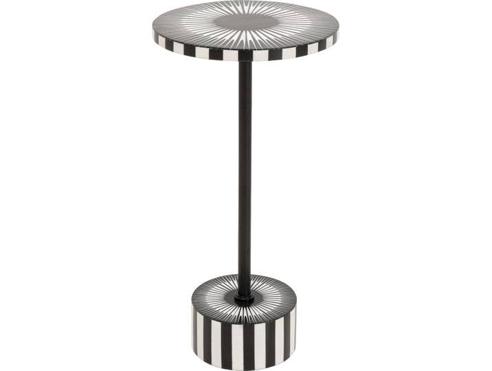 Kare Design Besitelltisch Iris, Schwarz/Weiß, Ø25cm, Ablagetisch, Couchtisch, Wo
