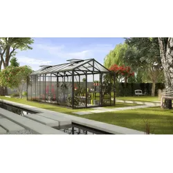 Vitavia Aktionsangebot (inkl. 100 Euro Zubehör): Gewächshaus "Zeus 15700",schwarz,15,7 m2