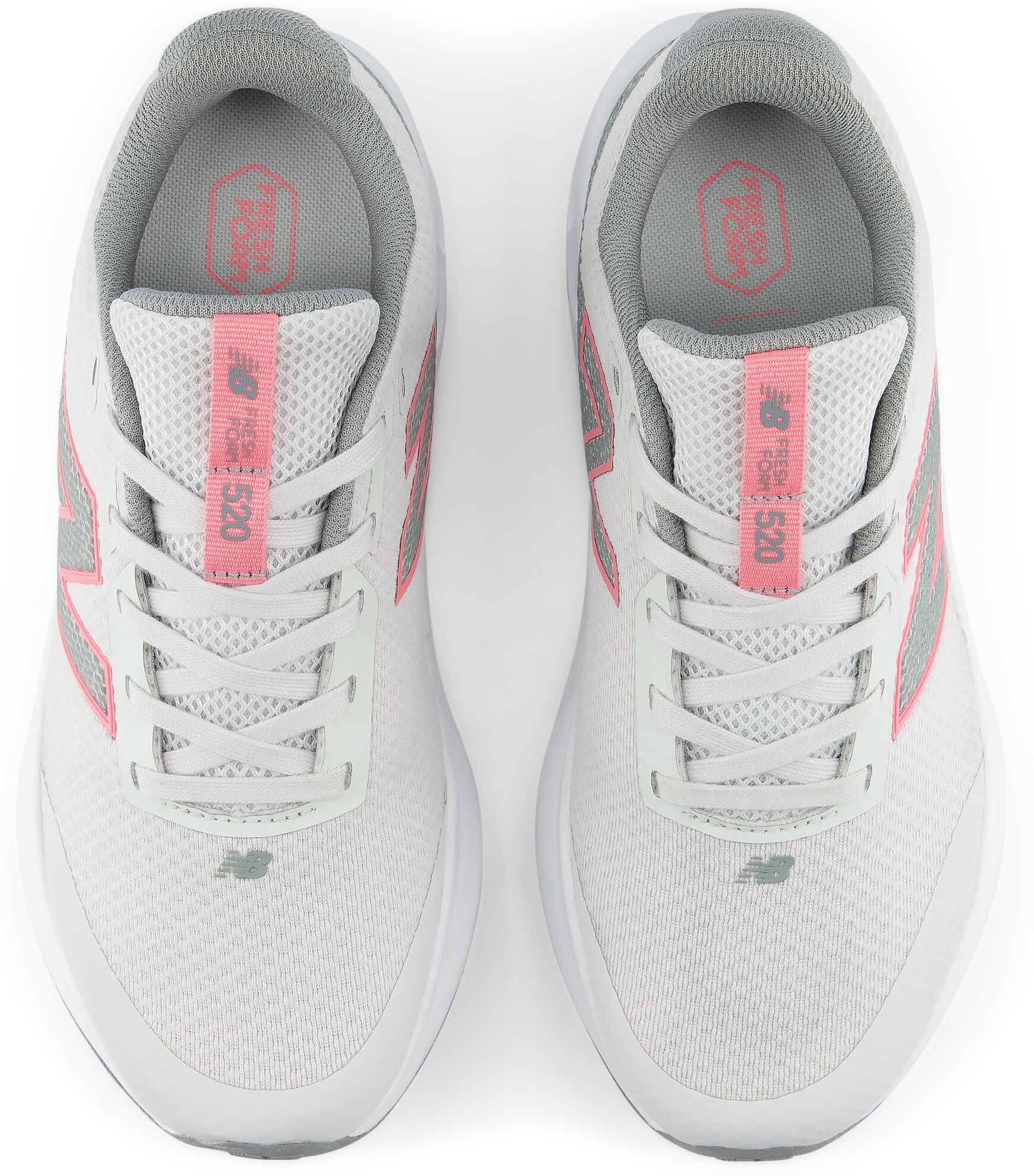 Laufschuh NEW BALANCE "520", Jungen, Gr. 36, grau matter, signal pink, Synthetik, Textil, Schuhe Laufschuh, mit Gummilaufsohle grau matter, signal pink 36
