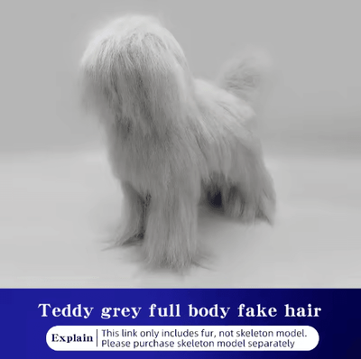 Inspire Picks Professional Teddy Dog Grooming Practice Model Full Body Simulation Pet Groomer Training Dummy teddy Hair Grey