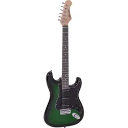 Dimavery ST-203 E-Gitarre, greenburst (E-Gitarre), Gitarre, Grün